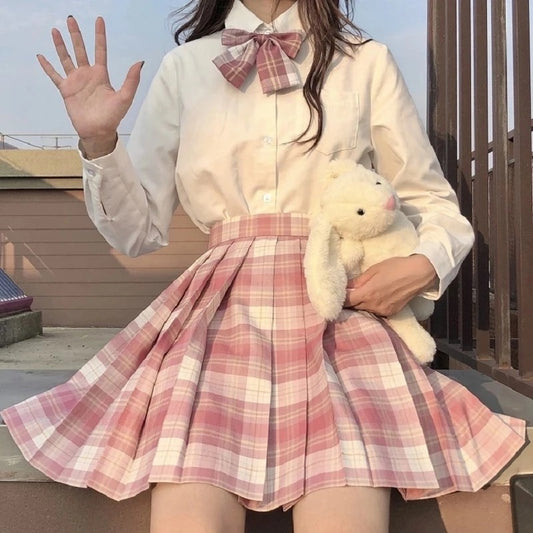 Sakura Plaid Mini Skirt