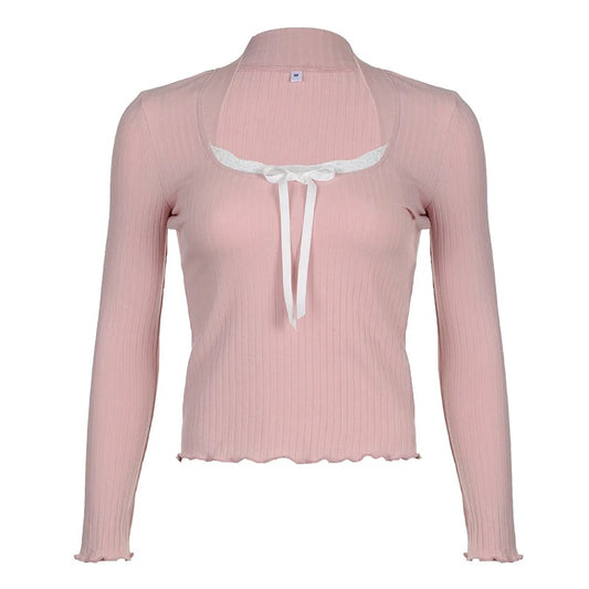 Chloe Tea Pink Bow Blouse