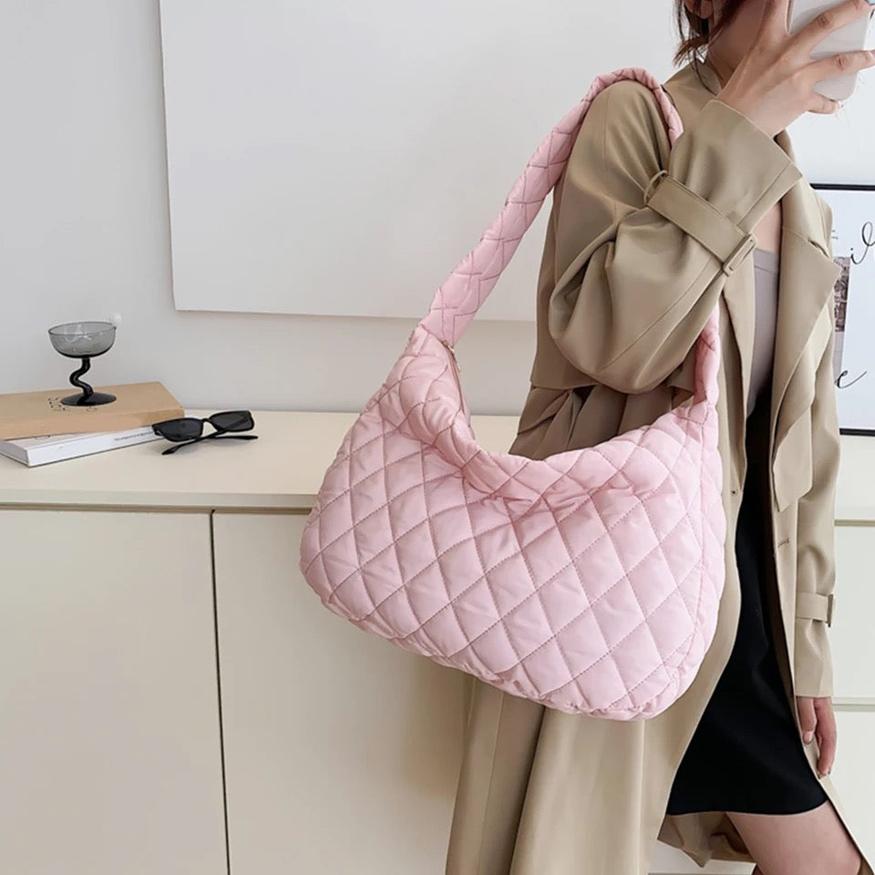 Quilted Minimal Tote Bag